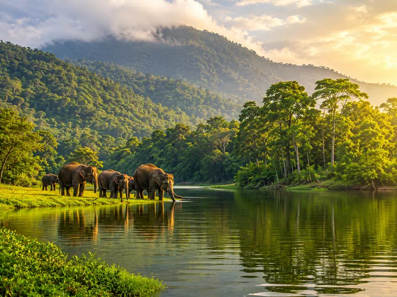 Thekkady Kerala tour featuring Periyar wildlife landscapes and spice plantations